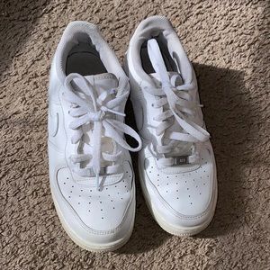 All white low Air Force 1s!